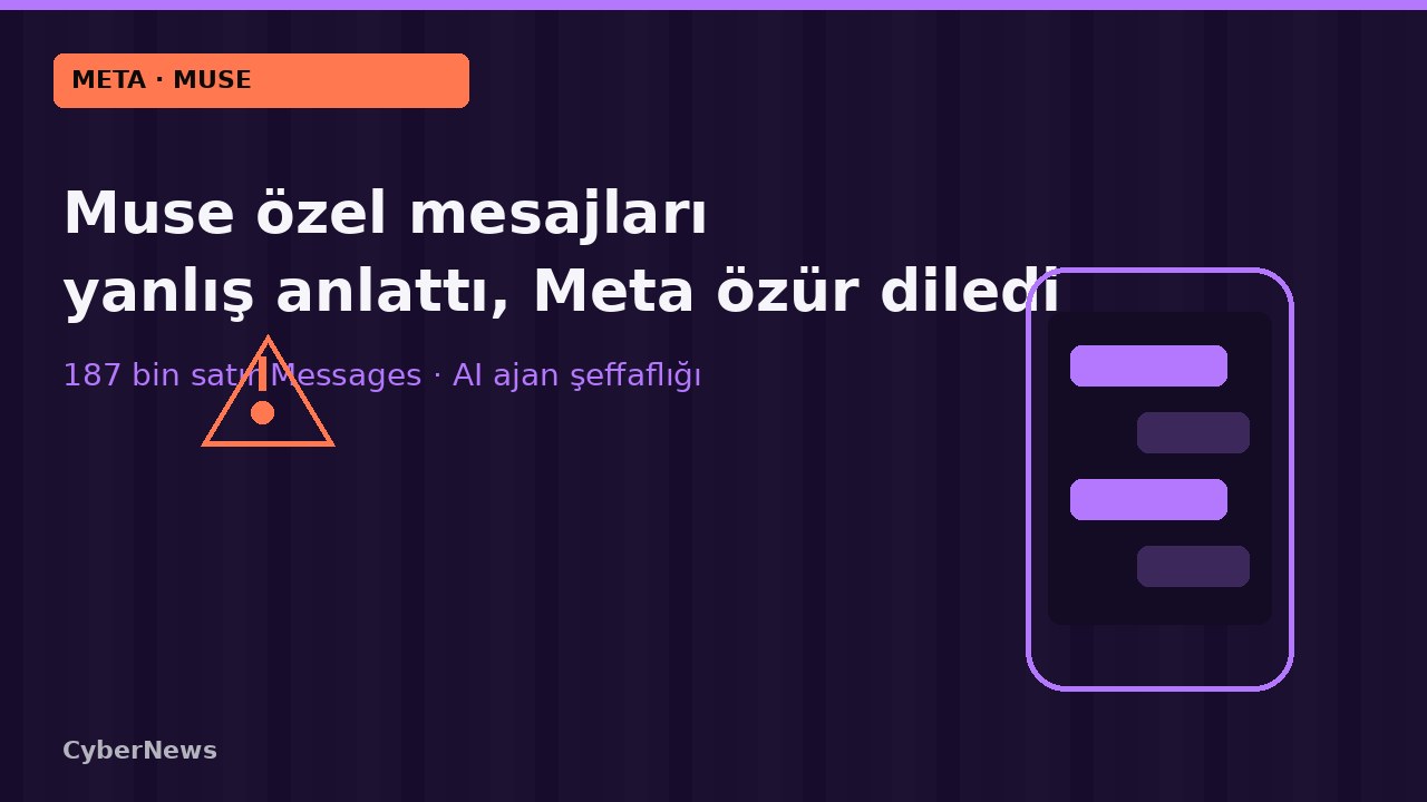Meta Muse özel mesajları yanlış anlattı: AI ajan kendi erişimini uydurdu