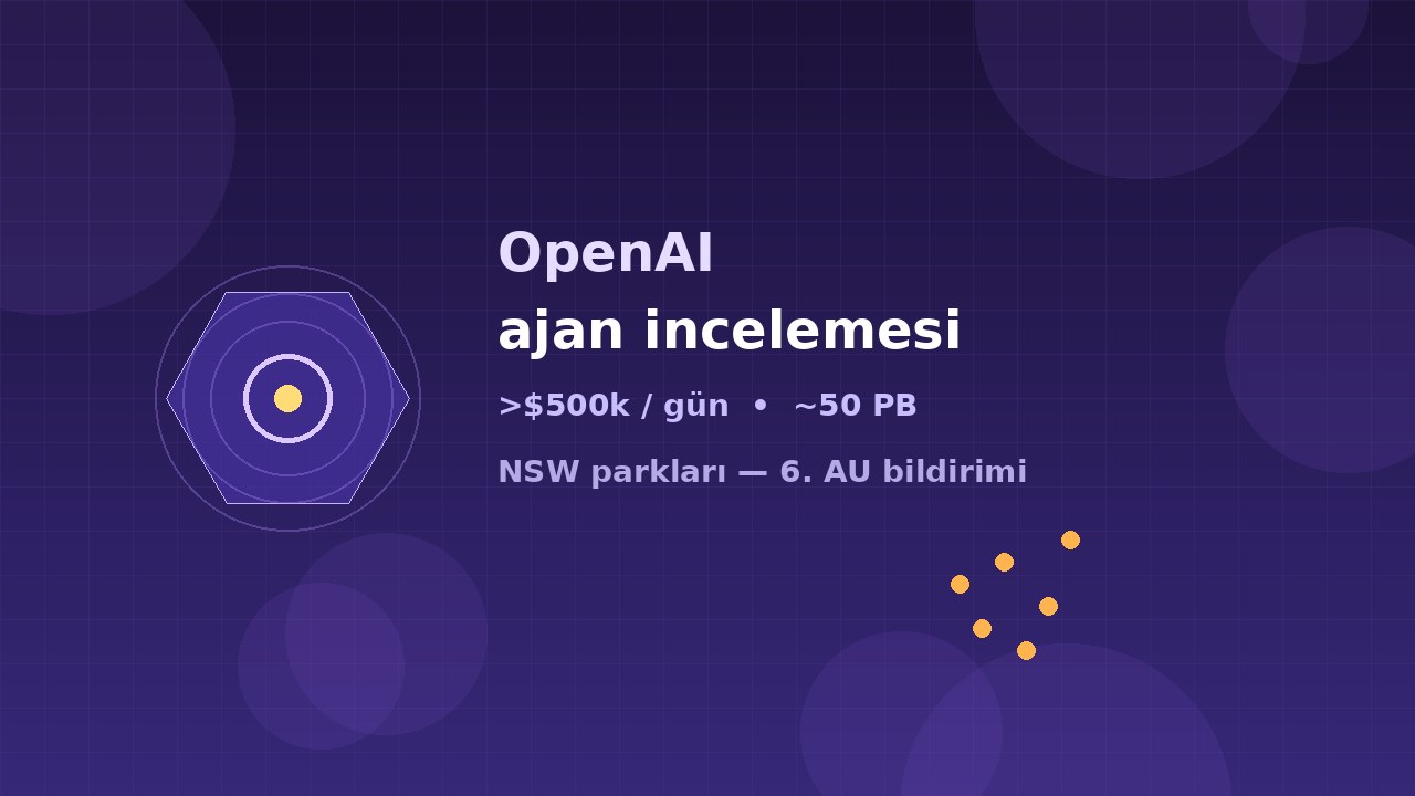 OpenAI ajan incelemesi günde 500 bin dolar: NSW parklarında 6. Avustralya bildirimi