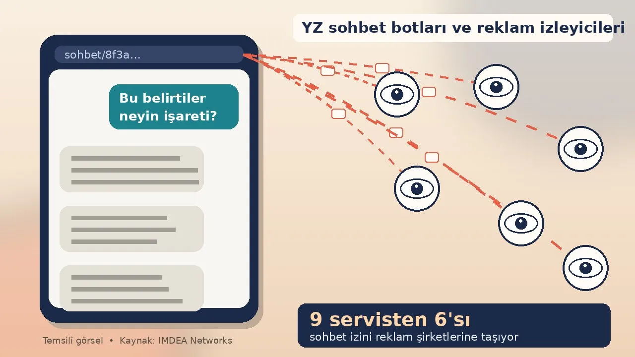 ChatGPT, Grok ve Claude'da reklam izleyicisi: 9 YZ sohbet botundan 6'sı konuşma bilgilerini dış şirketlere gönderiyor